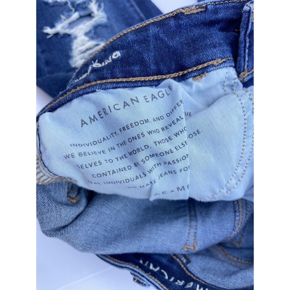American Eagle Hi-Rise Jeggings Size 4 High Rise Skinny Jeans Stretch Cotton - Picture 10 of 11
